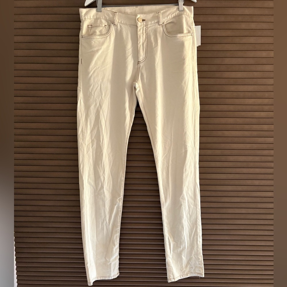 NWOT Canali Light Beige Slim Fit Trousers